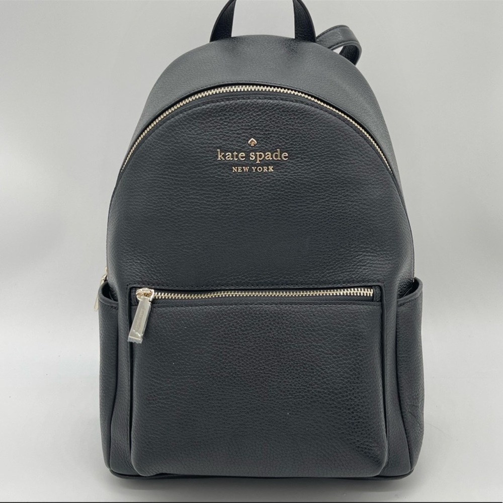 Kate Spade Leila Medium Dome Backpack Leather Black